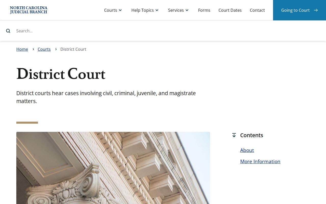 Durham civil docket North Carolina District Court jurisdiction